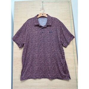 Under Armour Playoff Polo Shirt XL TG EG Loose Fit All Over Print Golf Casual